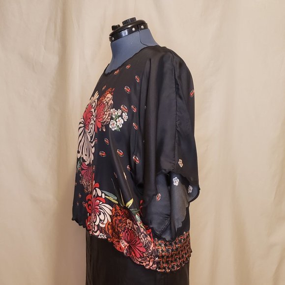 Johnny Was Silk Shirt, Size Large - Picture 2 of 9